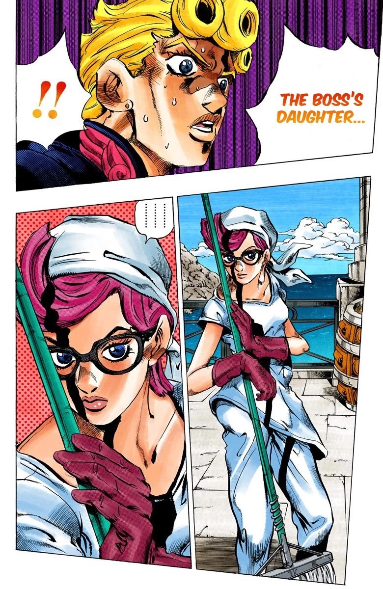JoJo's Bizarre Adventure Part 5 - Vento Aureo (Official Colored) Chapter 30 page 3 - Chapter 30: Capo Buccellati; First Orders from the Boss