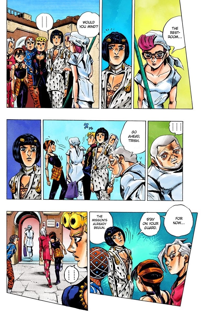 JoJo's Bizarre Adventure Part 5 - Vento Aureo (Official Colored) Chapter 30 page 5 - Chapter 30: Capo Buccellati; First Orders from the Boss