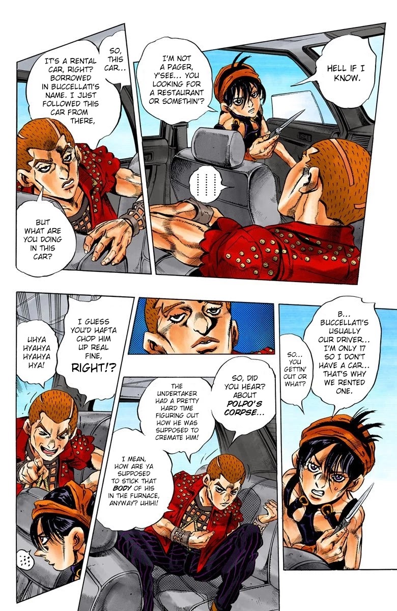 JoJo's Bizarre Adventure Part 5 - Vento Aureo (Official Colored) Chapter 31 page 13 - Chapter 31: Narancia's Aerosmith Part 1