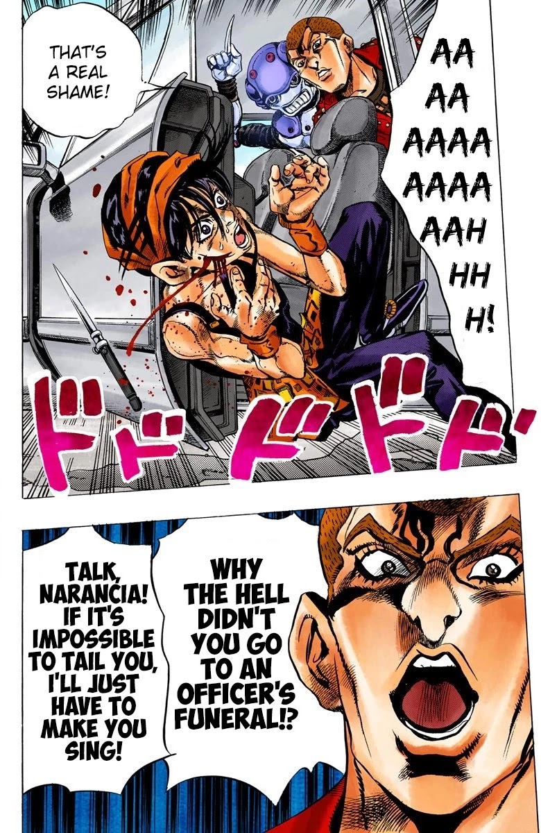 JoJo's Bizarre Adventure Part 5 - Vento Aureo (Official Colored) Chapter 31 page 15 - Chapter 31: Narancia's Aerosmith Part 1