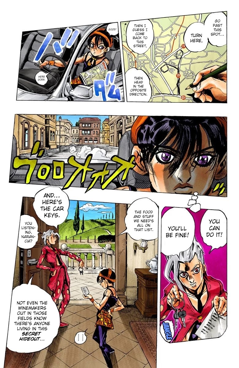 JoJo's Bizarre Adventure Part 5 - Vento Aureo (Official Colored) Chapter 31 page 4 - Chapter 31: Narancia's Aerosmith Part 1