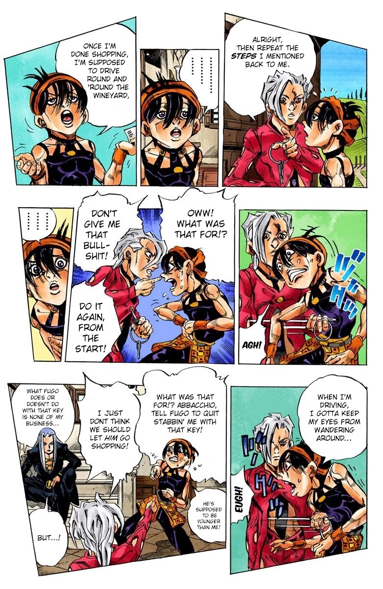 JoJo's Bizarre Adventure Part 5 - Vento Aureo (Official Colored) Chapter 31 page 6 - Chapter 31: Narancia's Aerosmith Part 1