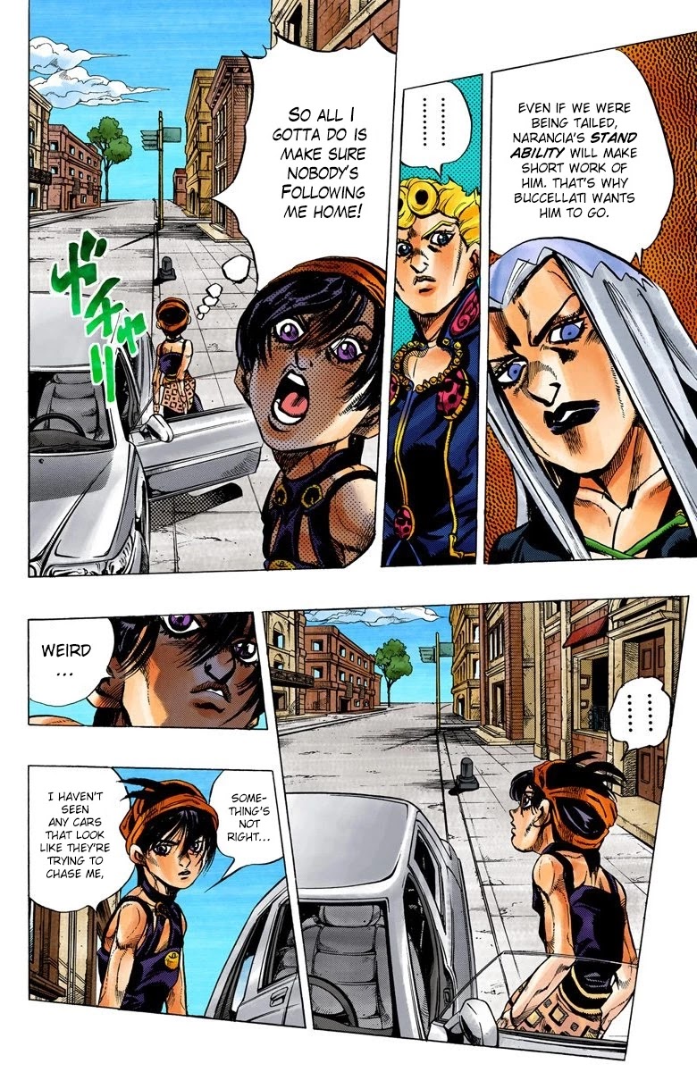 JoJo's Bizarre Adventure Part 5 - Vento Aureo (Official Colored) Chapter 31 page 7 - Chapter 31: Narancia's Aerosmith Part 1