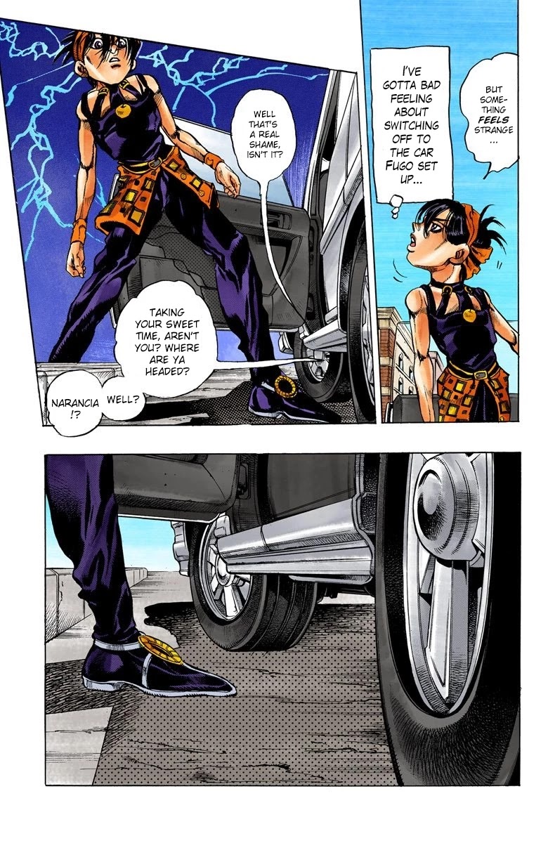 JoJo's Bizarre Adventure Part 5 - Vento Aureo (Official Colored) Chapter 31 page 8 - Chapter 31: Narancia's Aerosmith Part 1