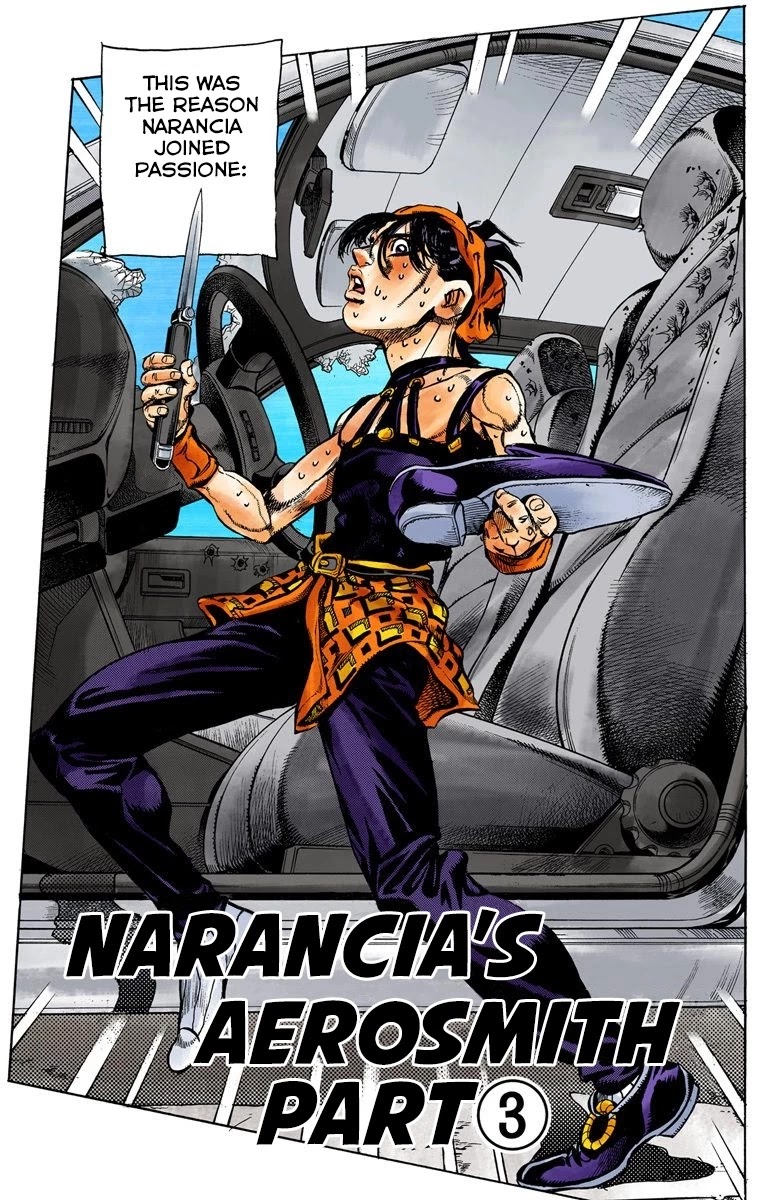 JoJo's Bizarre Adventure Part 5 - Vento Aureo (Official Colored) Chapter 33 page 2 - Chapter 33: Narancia's Aerosmith Part 3