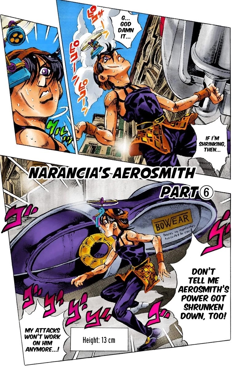 JoJo's Bizarre Adventure Part 5 - Vento Aureo (Official Colored) Chapter 36 page 2 - Chapter 36: Narancia's Aerosmith Part 6