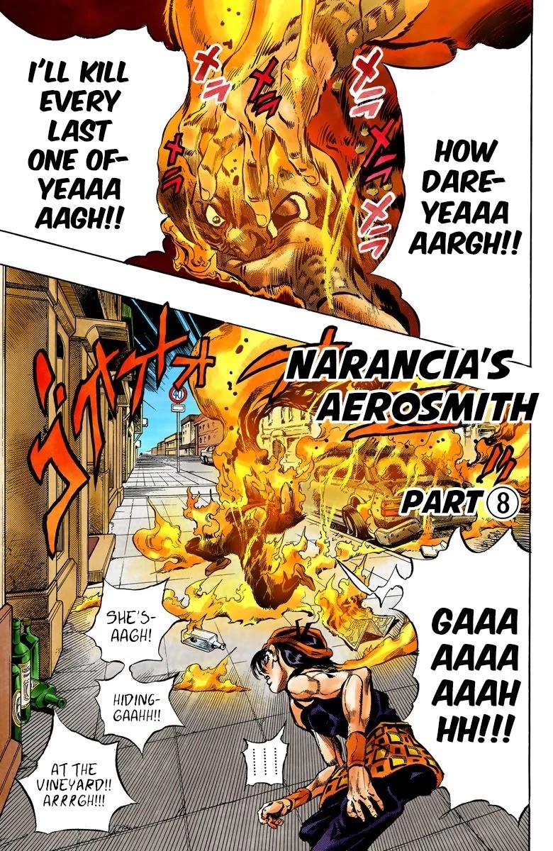 JoJo's Bizarre Adventure Part 5 - Vento Aureo (Official Colored) Chapter 38 page 2 - Chapter 38: Narancia's Aerosmith Part 8