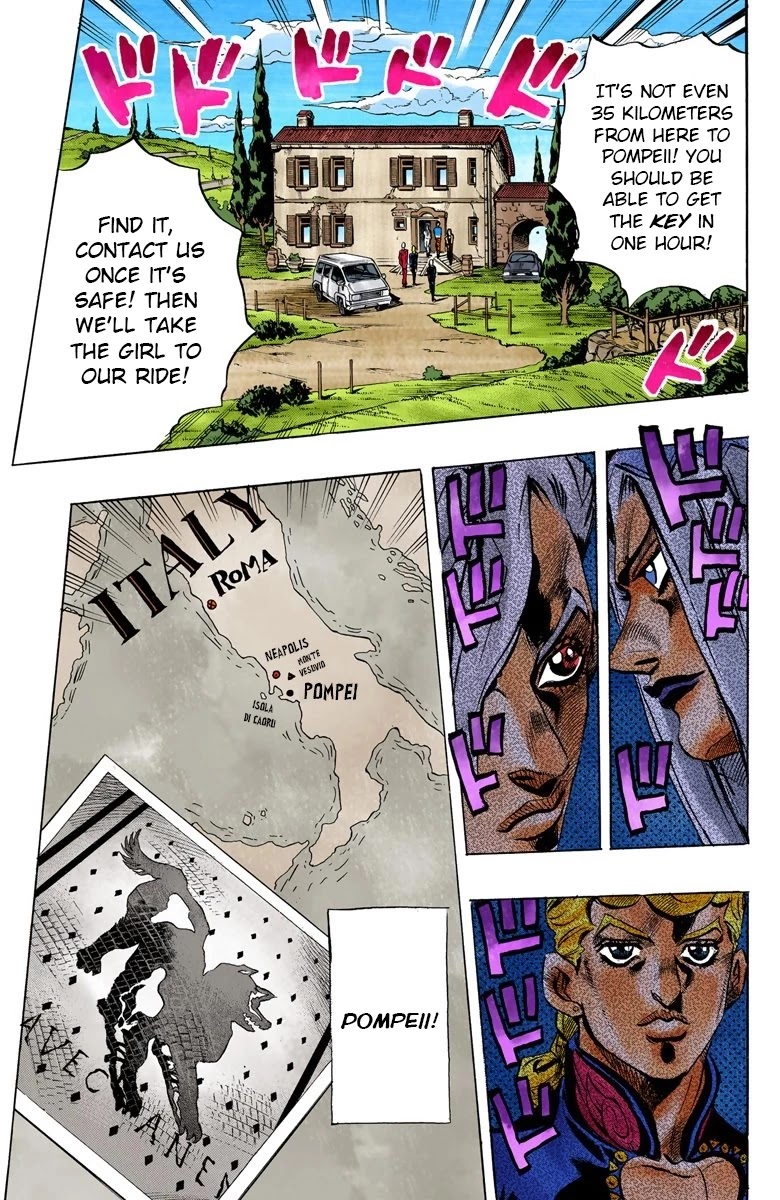 JoJo's Bizarre Adventure Part 5 - Vento Aureo (Official Colored) Chapter 39 page 11 - Chapter 39: Second Order from the Boss: Retrieve the Key!