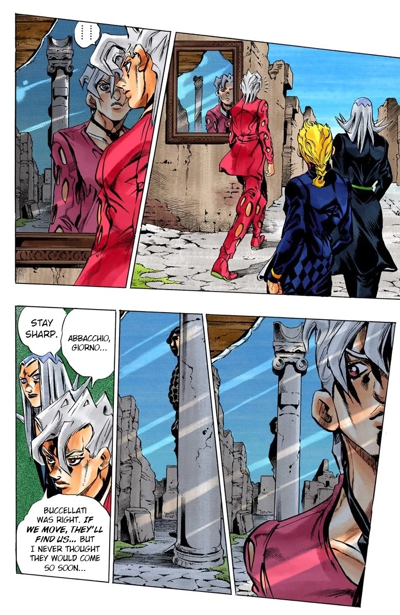 JoJo's Bizarre Adventure Part 5 - Vento Aureo (Official Colored) Chapter 39 page 13 - Chapter 39: Second Order from the Boss: Retrieve the Key!