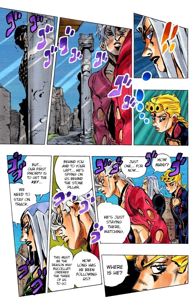JoJo's Bizarre Adventure Part 5 - Vento Aureo (Official Colored) Chapter 39 page 14 - Chapter 39: Second Order from the Boss: Retrieve the Key!