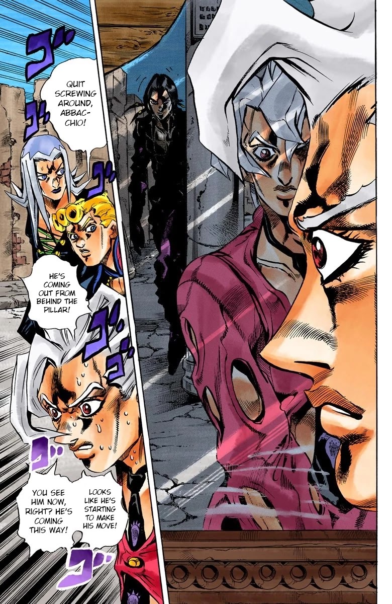 JoJo's Bizarre Adventure Part 5 - Vento Aureo (Official Colored) Chapter 39 page 16 - Chapter 39: Second Order from the Boss: Retrieve the Key!