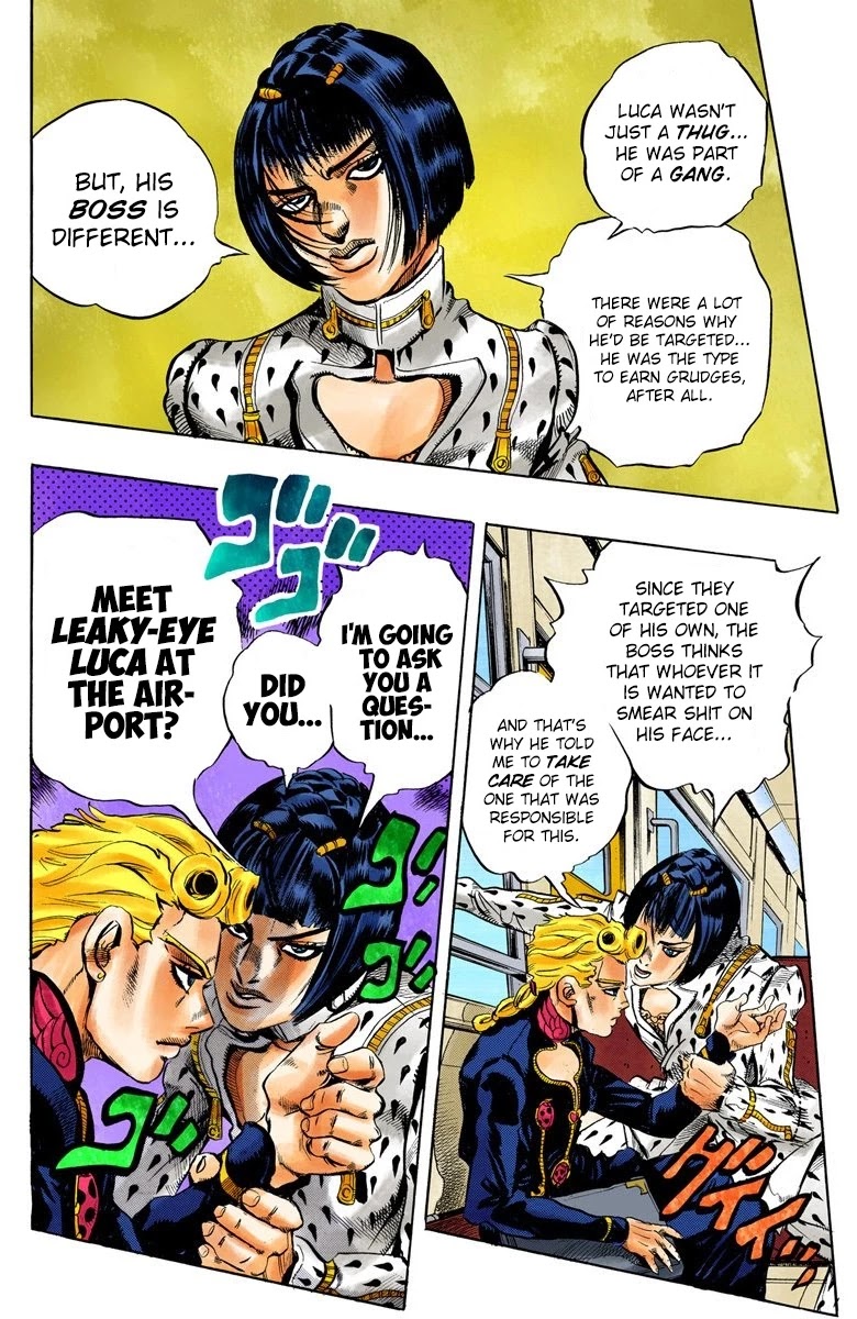 JoJo's Bizarre Adventure Part 5 - Vento Aureo (Official Colored) Chapter 4 page 15 - Chapter 4: Buccellati's Coming! Part 1