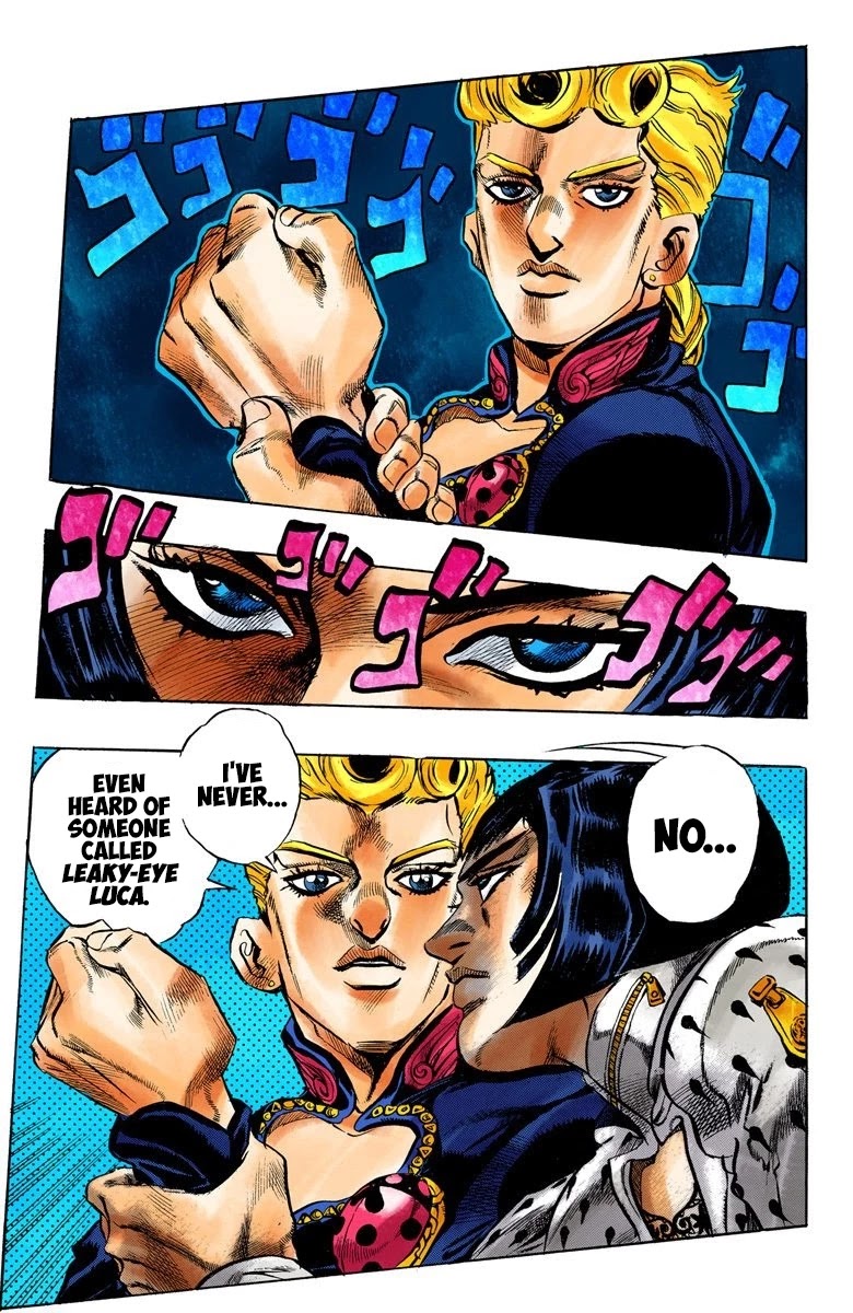 JoJo's Bizarre Adventure Part 5 - Vento Aureo (Official Colored) Chapter 4 page 16 - Chapter 4: Buccellati's Coming! Part 1