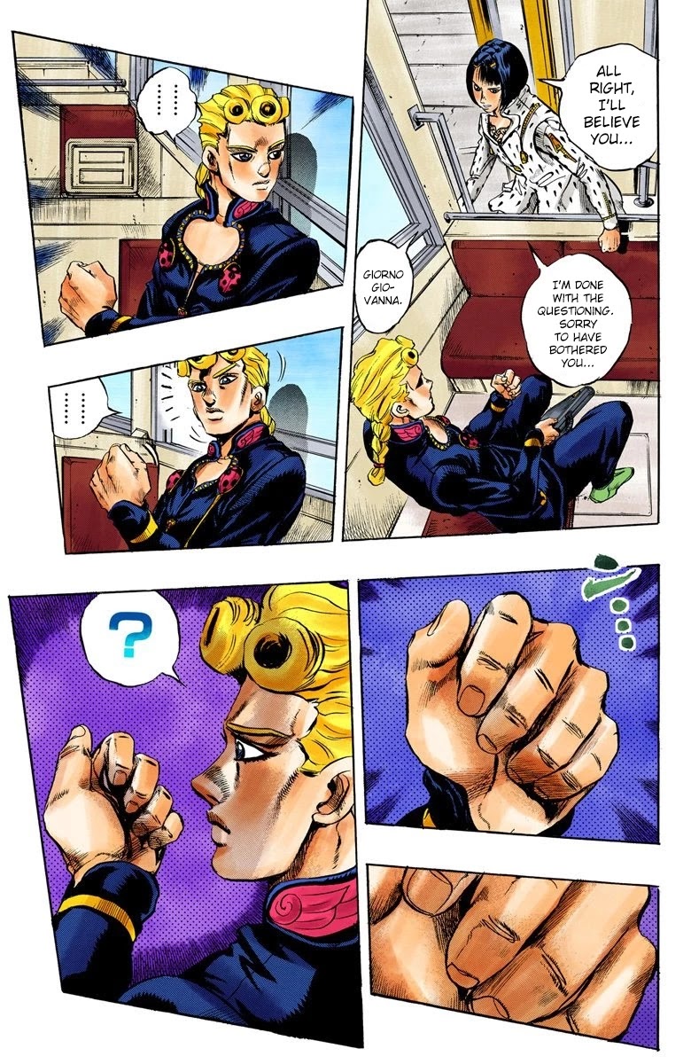 JoJo's Bizarre Adventure Part 5 - Vento Aureo (Official Colored) Chapter 4 page 18 - Chapter 4: Buccellati's Coming! Part 1