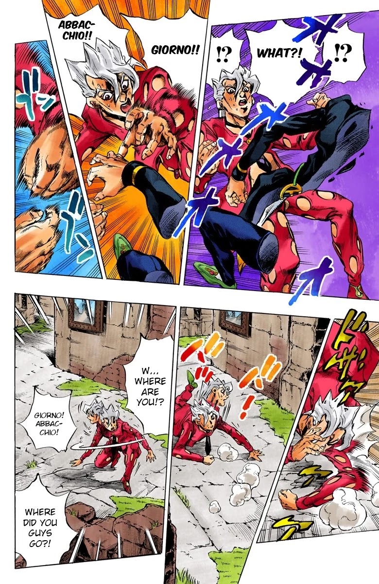 JoJo's Bizarre Adventure Part 5 - Vento Aureo (Official Colored) Chapter 40 page 10 - Chapter 40: Man in the Mirror and Purple Haze Part 1