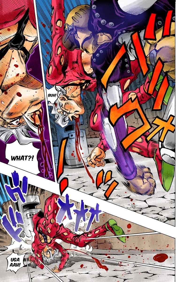 JoJo's Bizarre Adventure Part 5 - Vento Aureo (Official Colored) Chapter 40 page 13 - Chapter 40: Man in the Mirror and Purple Haze Part 1