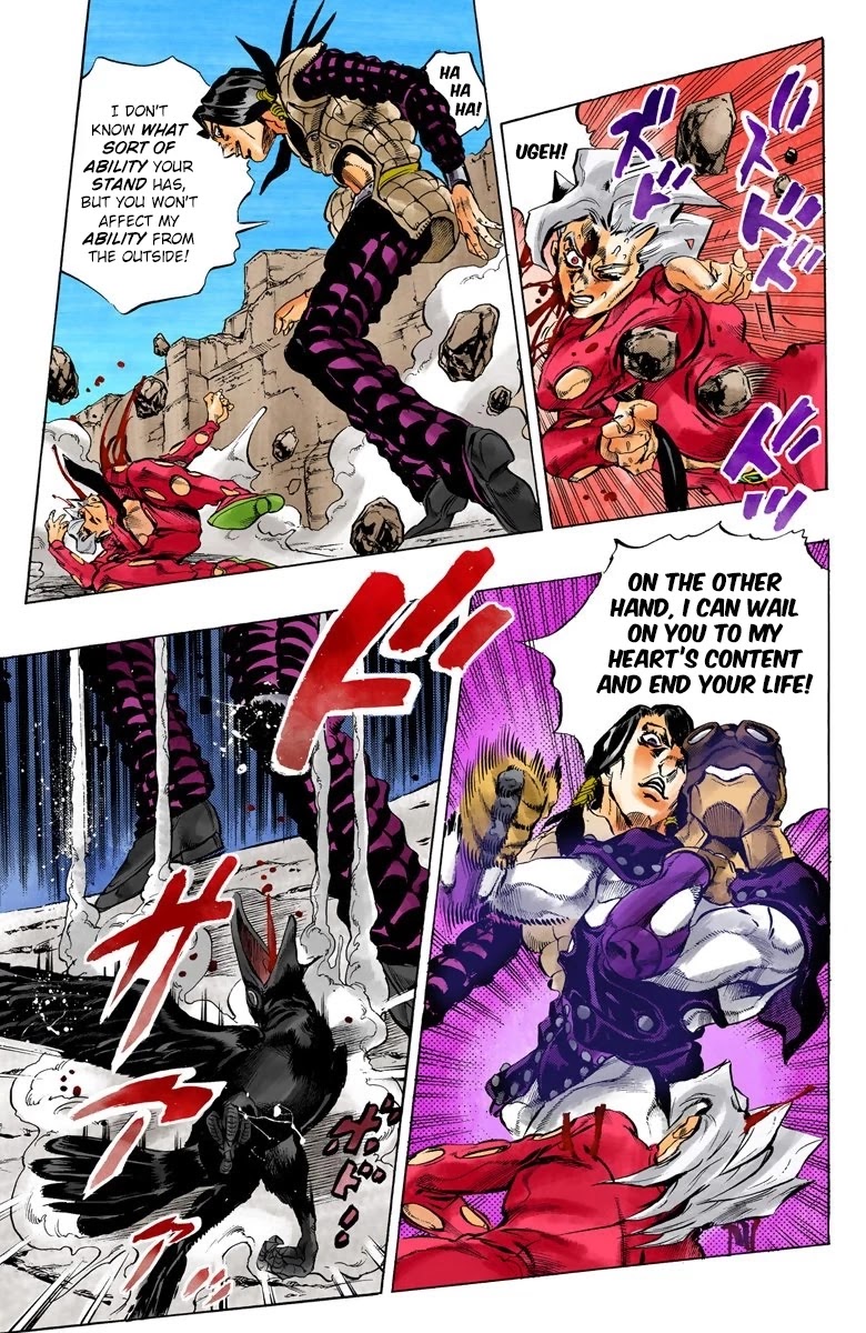 JoJo's Bizarre Adventure Part 5 - Vento Aureo (Official Colored) Chapter 41 page 16 - Chapter 41: Man in the Mirror and Purple Haze Part 2