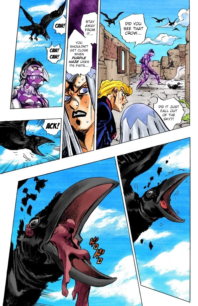 JoJo's Bizarre Adventure Part 5 - Vento Aureo (Official Colored) Chapter 41 page 18 - Chapter 41: Man in the Mirror and Purple Haze Part 2