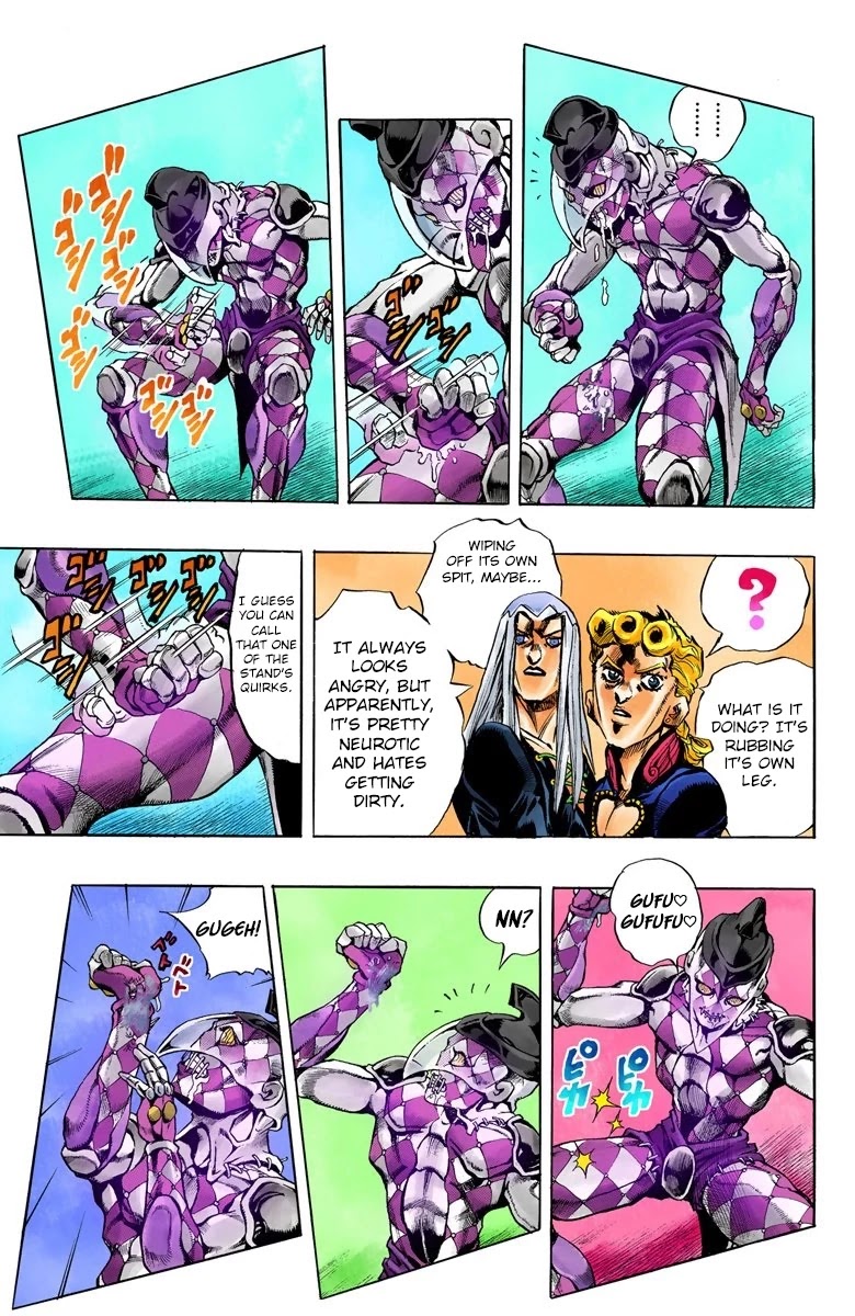 JoJo's Bizarre Adventure Part 5 - Vento Aureo (Official Colored) Chapter 42 page 5 - Chapter 42: Man in the Mirror and Purple Haze Part 3