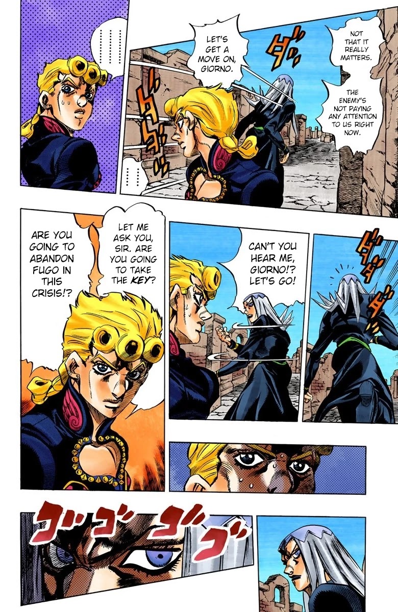 JoJo's Bizarre Adventure Part 5 - Vento Aureo (Official Colored) Chapter 42 page 8 - Chapter 42: Man in the Mirror and Purple Haze Part 3