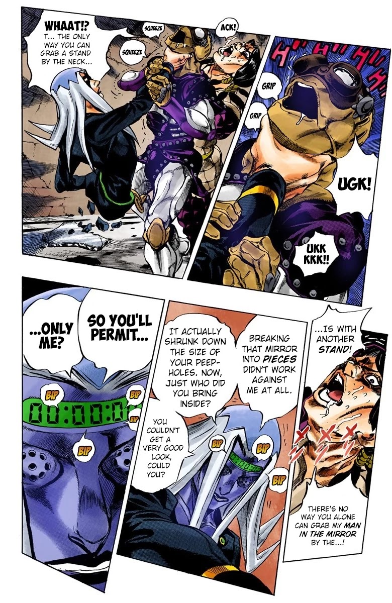 JoJo's Bizarre Adventure Part 5 - Vento Aureo (Official Colored) Chapter 43 page 10 - Chapter 43: Man in the Mirror and Purple Haze Part 4