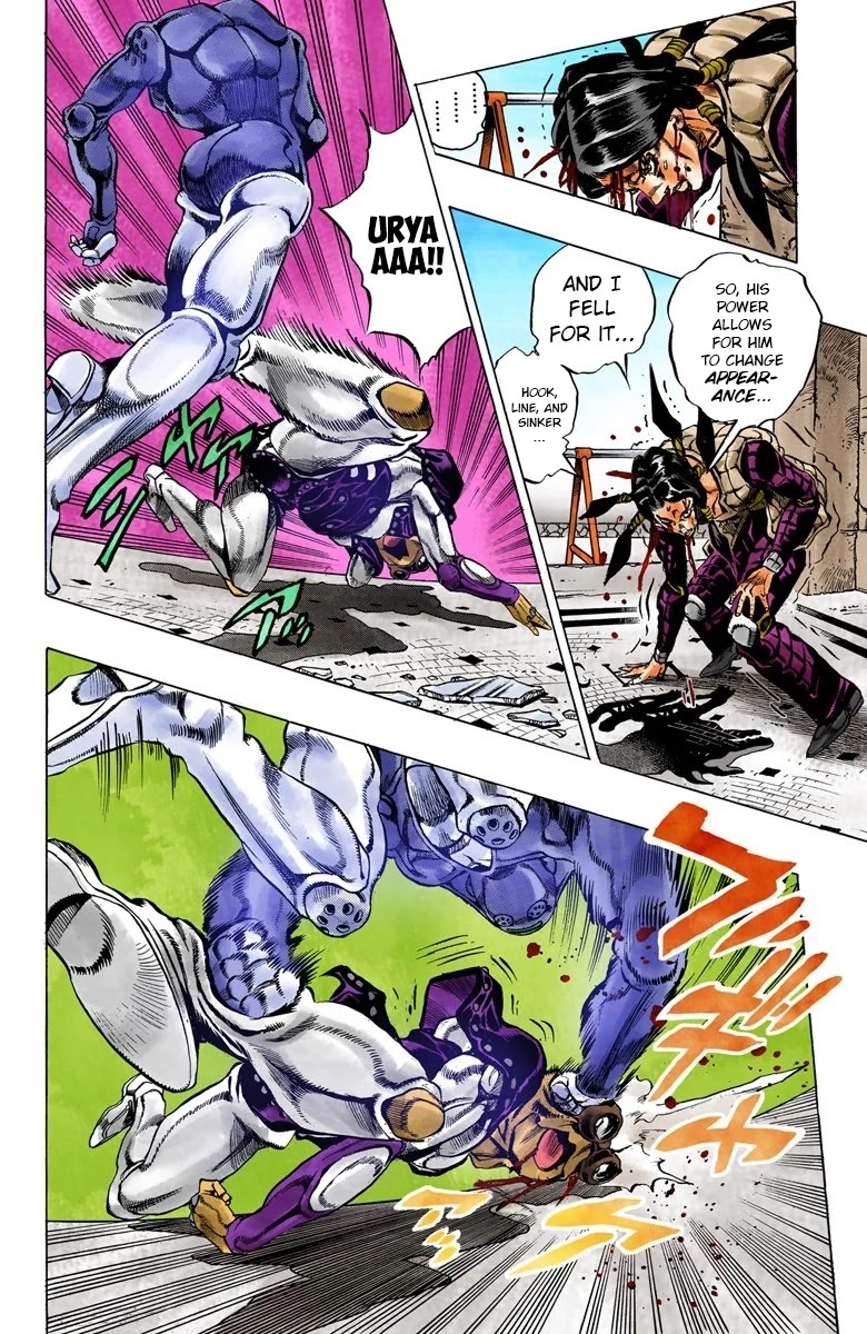 JoJo's Bizarre Adventure Part 5 - Vento Aureo (Official Colored) Chapter 43 page 14 - Chapter 43: Man in the Mirror and Purple Haze Part 4