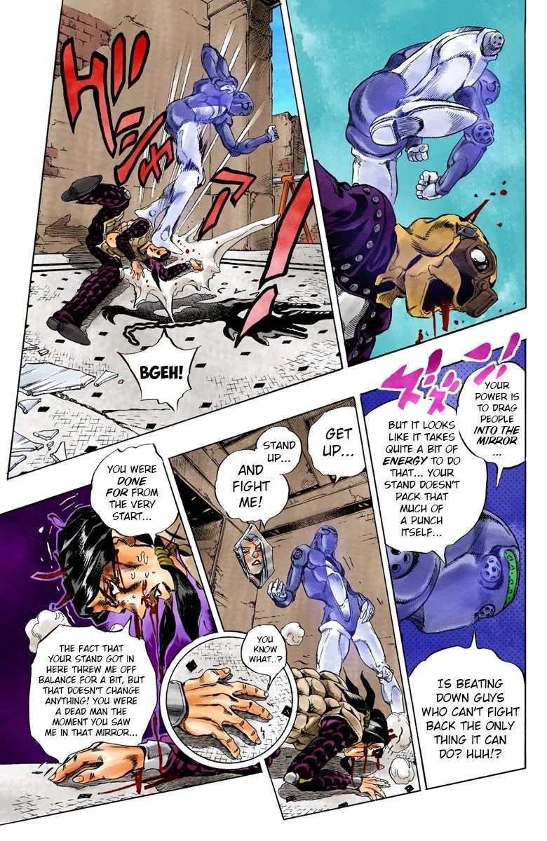 JoJo's Bizarre Adventure Part 5 - Vento Aureo (Official Colored) Chapter 43 page 15 - Chapter 43: Man in the Mirror and Purple Haze Part 4