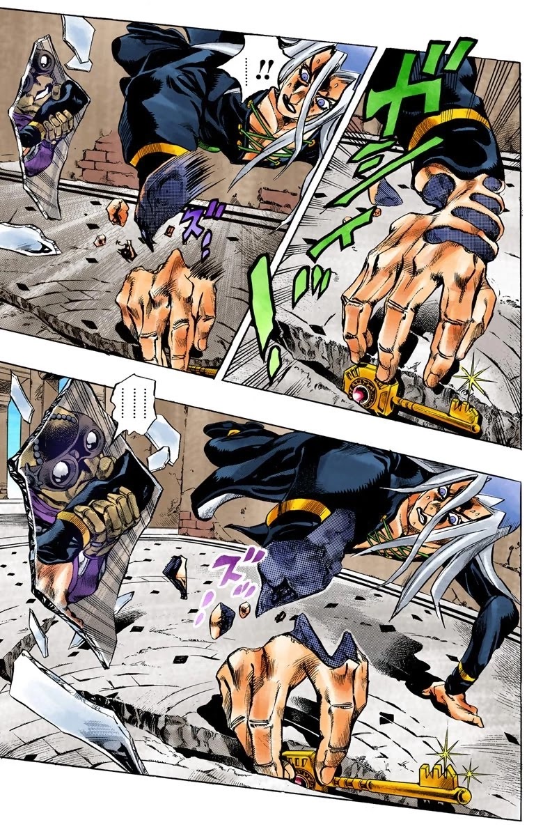 JoJo's Bizarre Adventure Part 5 - Vento Aureo (Official Colored) Chapter 43 page 7 - Chapter 43: Man in the Mirror and Purple Haze Part 4