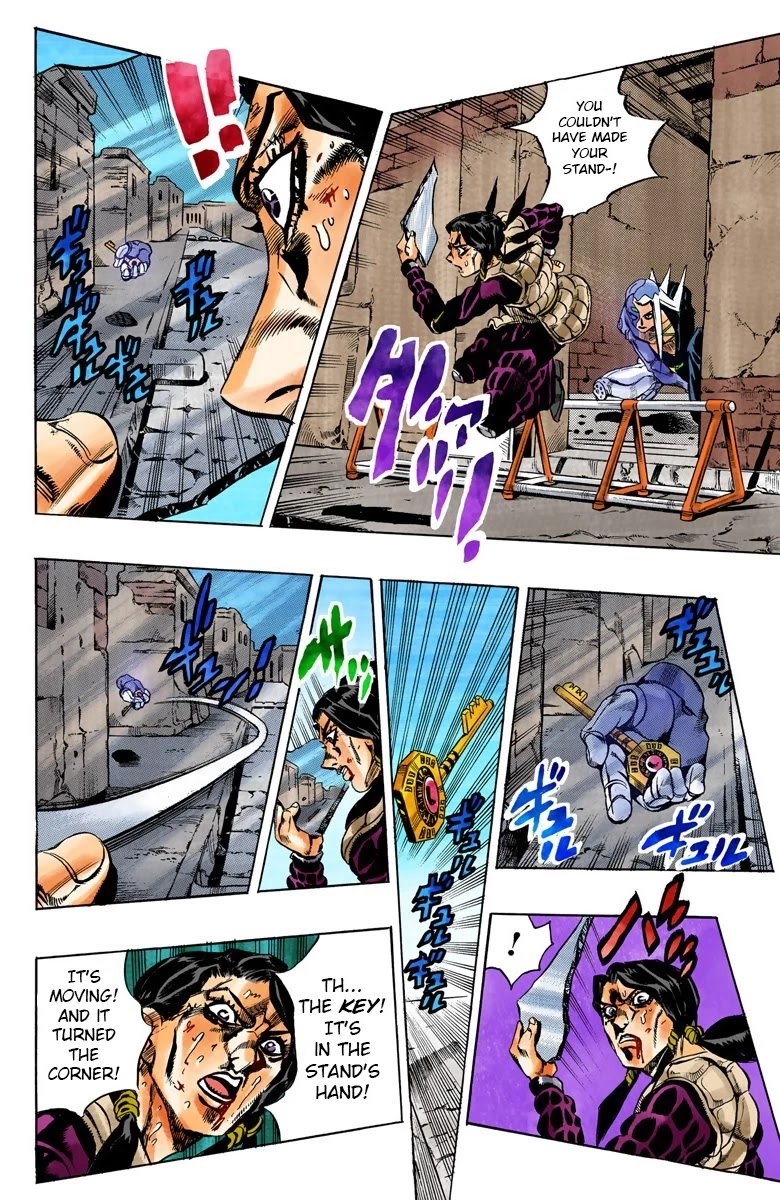 JoJo's Bizarre Adventure Part 5 - Vento Aureo (Official Colored) Chapter 44 page 11 - Chapter 44: Man in the Mirror and Purple Haze Part 5