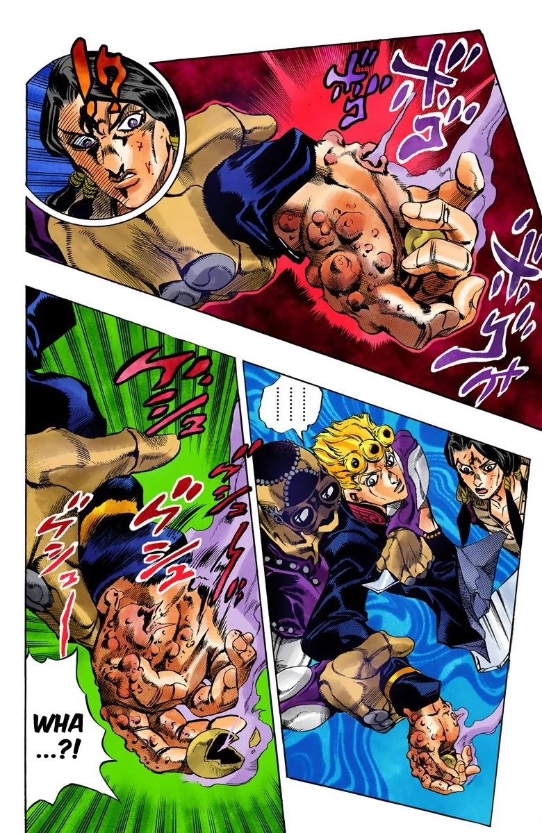 JoJo's Bizarre Adventure Part 5 - Vento Aureo (Official Colored) Chapter 44 page 19 - Chapter 44: Man in the Mirror and Purple Haze Part 5
