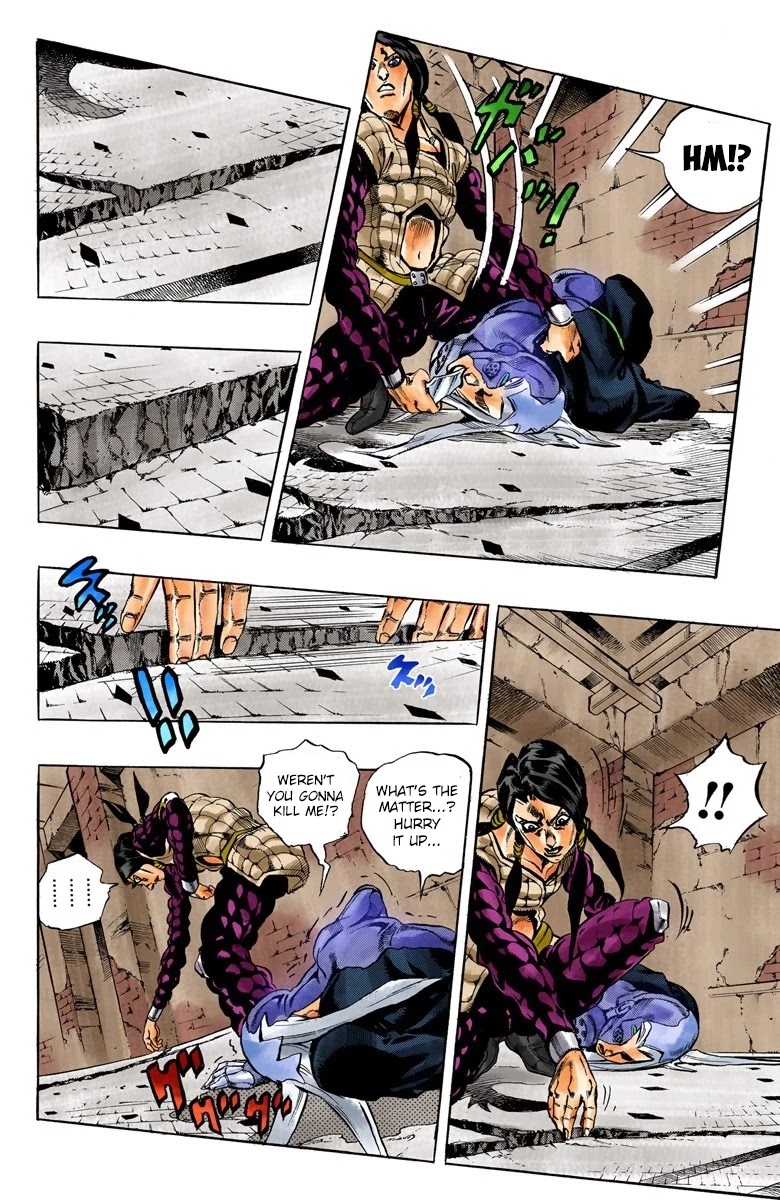 JoJo's Bizarre Adventure Part 5 - Vento Aureo (Official Colored) Chapter 44 page 5 - Chapter 44: Man in the Mirror and Purple Haze Part 5