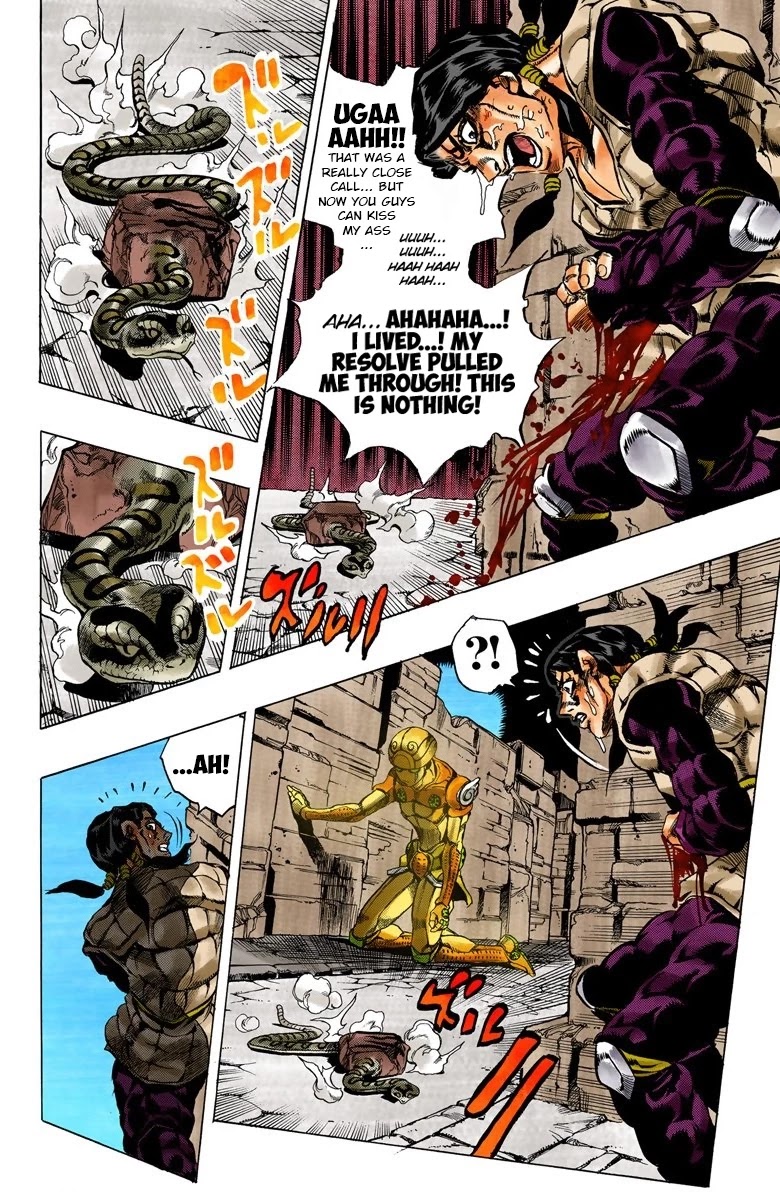 JoJo's Bizarre Adventure Part 5 - Vento Aureo (Official Colored) Chapter 45 page 19 - Chapter 45: Man in the Mirror and Purple Haze Part 6