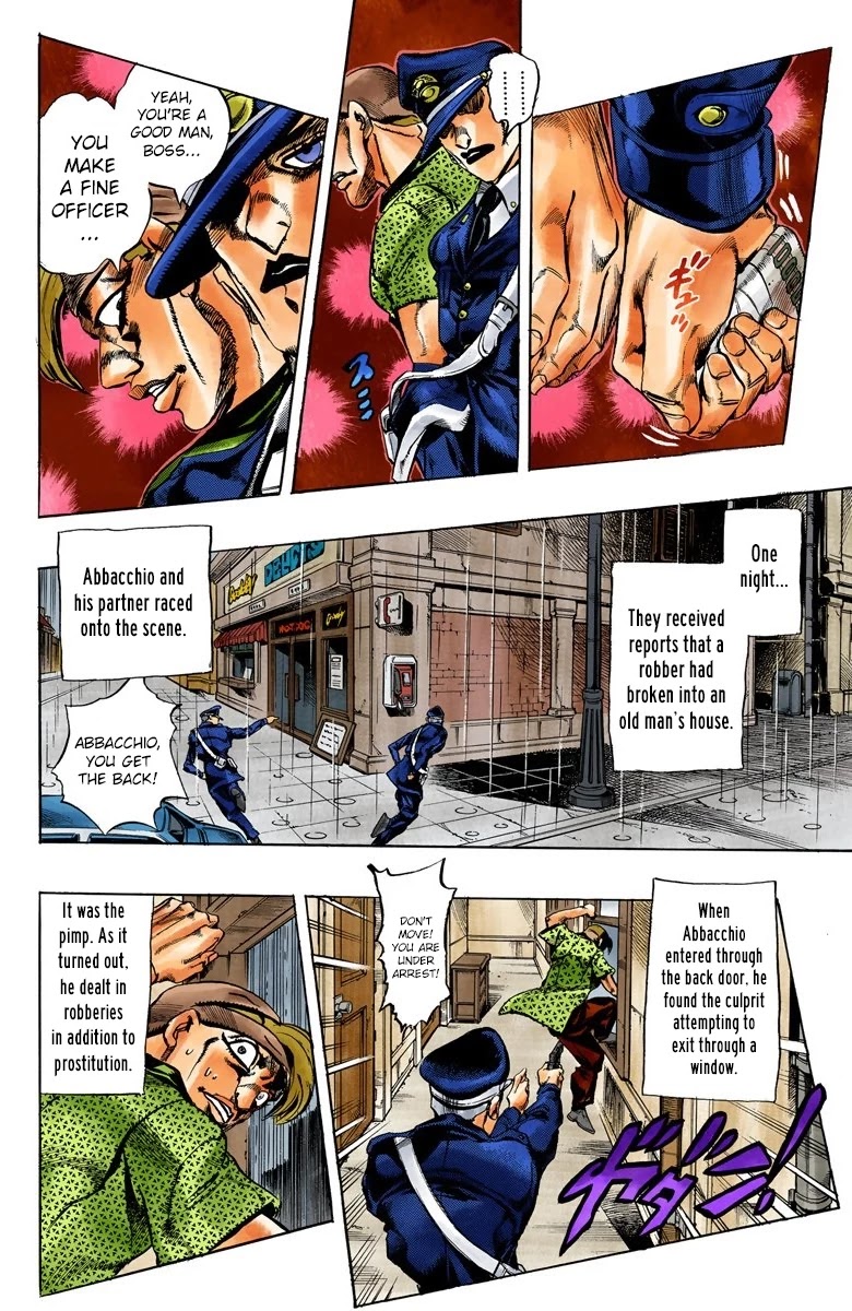 JoJo's Bizarre Adventure Part 5 - Vento Aureo (Official Colored) Chapter 45 page 5 - Chapter 45: Man in the Mirror and Purple Haze Part 6