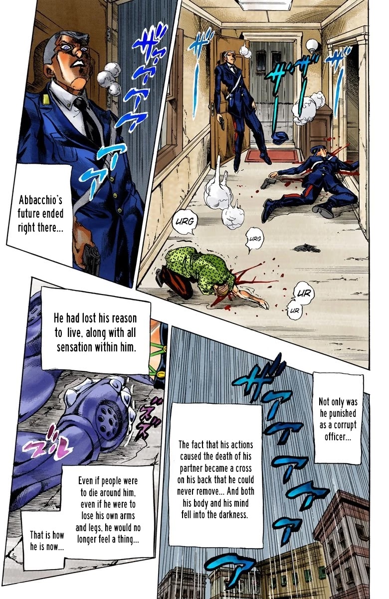 JoJo's Bizarre Adventure Part 5 - Vento Aureo (Official Colored) Chapter 45 page 8 - Chapter 45: Man in the Mirror and Purple Haze Part 6