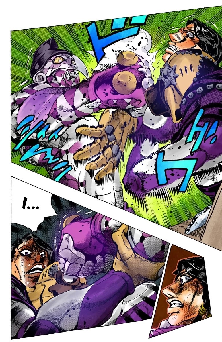 JoJo's Bizarre Adventure Part 5 - Vento Aureo (Official Colored) Chapter 46 page 4 - Chapter 46: Man in the Mirror and Purple Haze Part 7