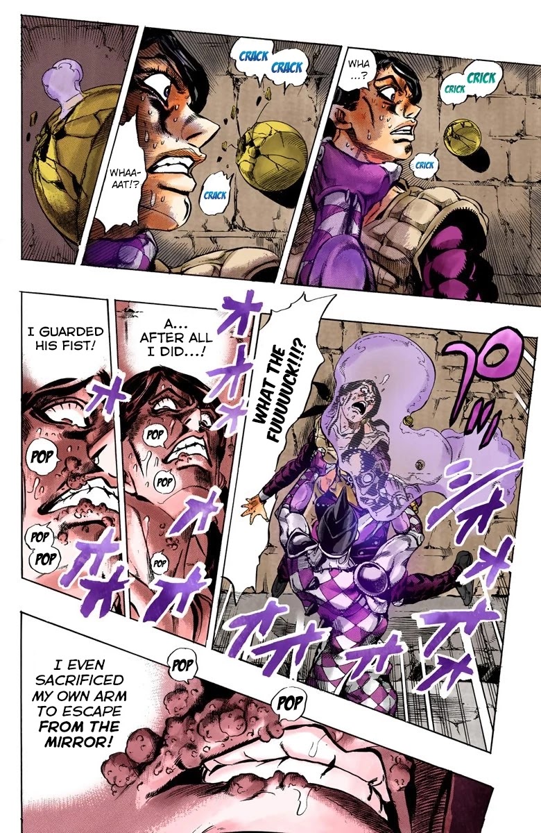 JoJo's Bizarre Adventure Part 5 - Vento Aureo (Official Colored) Chapter 46 page 6 - Chapter 46: Man in the Mirror and Purple Haze Part 7