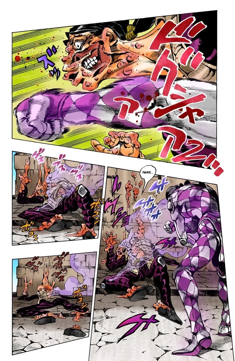 JoJo's Bizarre Adventure Part 5 - Vento Aureo (Official Colored) Chapter 46 page 8 - Chapter 46: Man in the Mirror and Purple Haze Part 7