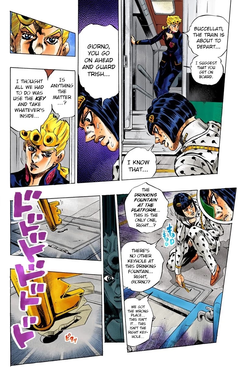 JoJo's Bizarre Adventure Part 5 - Vento Aureo (Official Colored) Chapter 47 page 15 - Chapter 47: The Firenze-Bound Super Express Part 1