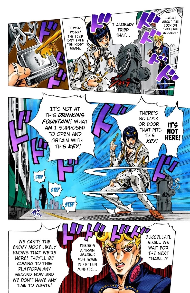 JoJo's Bizarre Adventure Part 5 - Vento Aureo (Official Colored) Chapter 47 page 17 - Chapter 47: The Firenze-Bound Super Express Part 1