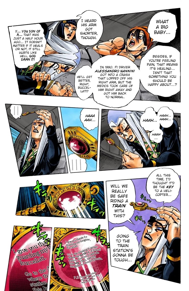JoJo's Bizarre Adventure Part 5 - Vento Aureo (Official Colored) Chapter 47 page 4 - Chapter 47: The Firenze-Bound Super Express Part 1