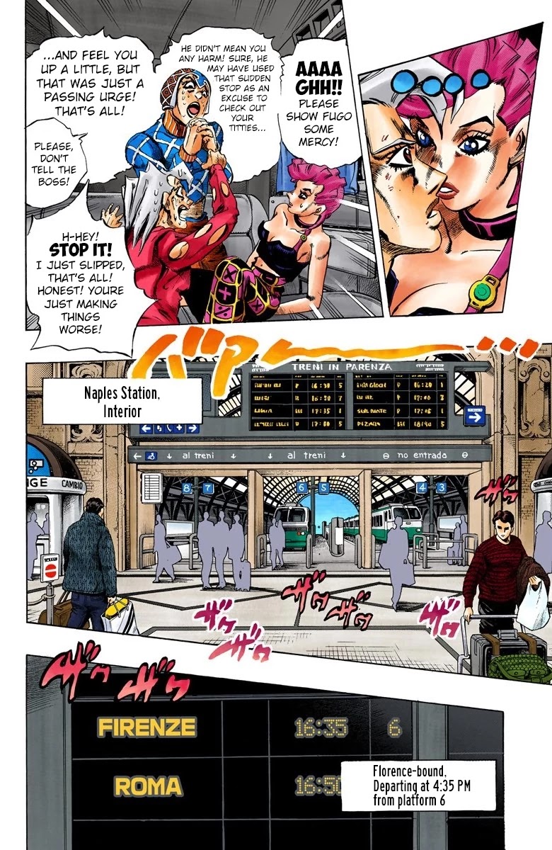 JoJo's Bizarre Adventure Part 5 - Vento Aureo (Official Colored) Chapter 47 page 9 - Chapter 47: The Firenze-Bound Super Express Part 1