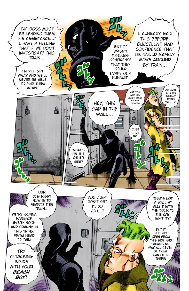 JoJo's Bizarre Adventure Part 5 - Vento Aureo (Official Colored) Chapter 48 page 13 - Chapter 48: The Firenze-Bound Super Express Part 2