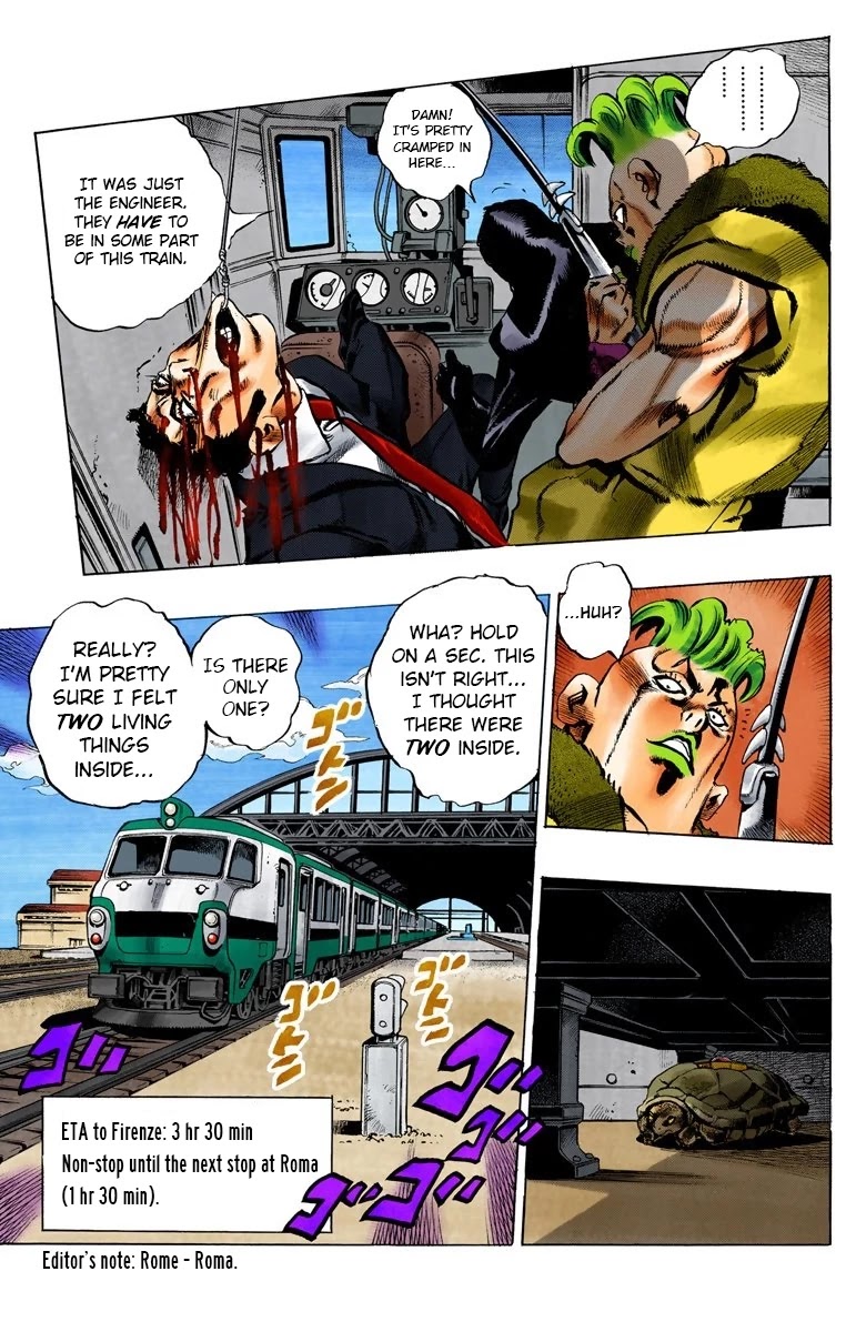 JoJo's Bizarre Adventure Part 5 - Vento Aureo (Official Colored) Chapter 48 page 19 - Chapter 48: The Firenze-Bound Super Express Part 2
