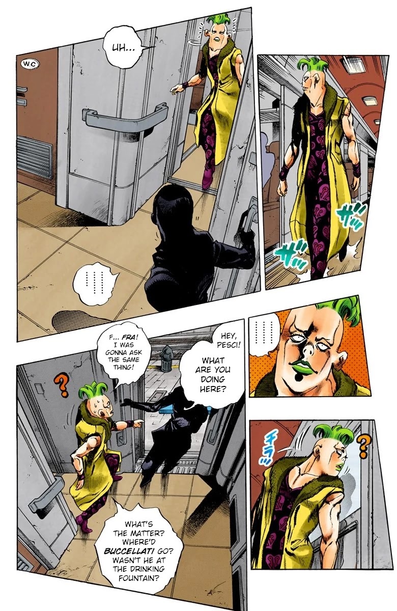 JoJo's Bizarre Adventure Part 5 - Vento Aureo (Official Colored) Chapter 48 page 4 - Chapter 48: The Firenze-Bound Super Express Part 2