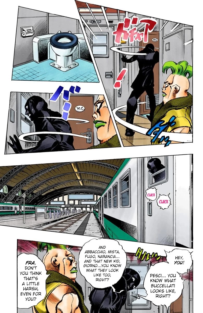 JoJo's Bizarre Adventure Part 5 - Vento Aureo (Official Colored) Chapter 48 page 5 - Chapter 48: The Firenze-Bound Super Express Part 2