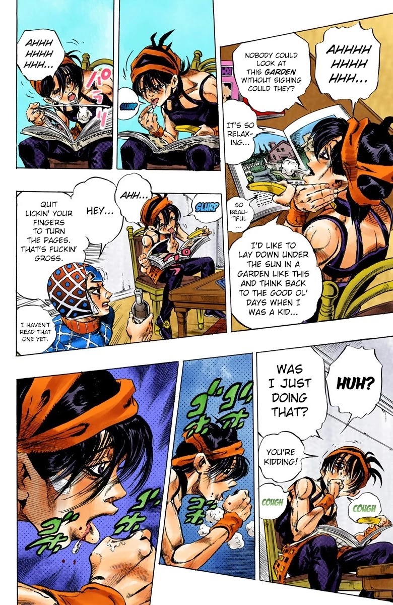 JoJo's Bizarre Adventure Part 5 - Vento Aureo (Official Colored) Chapter 49 page 12 - Chapter 49: The Grateful Dead Part 1