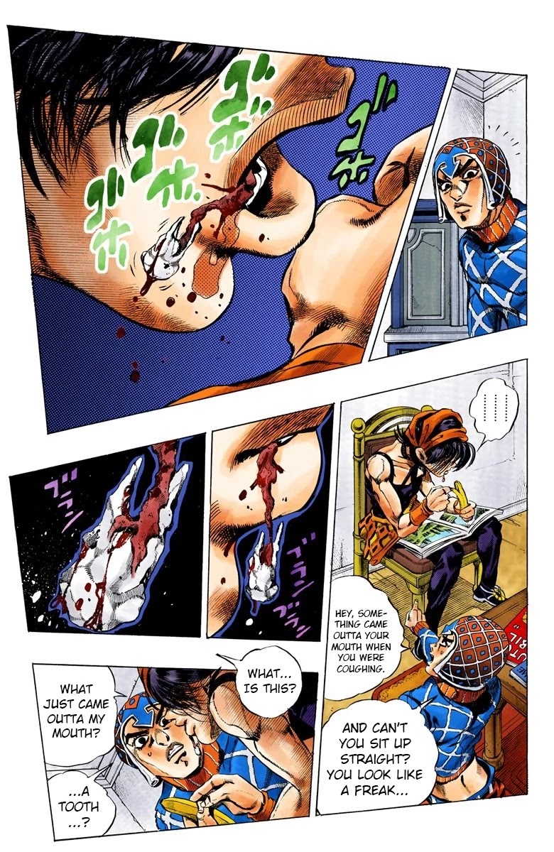 JoJo's Bizarre Adventure Part 5 - Vento Aureo (Official Colored) Chapter 49 page 13 - Chapter 49: The Grateful Dead Part 1
