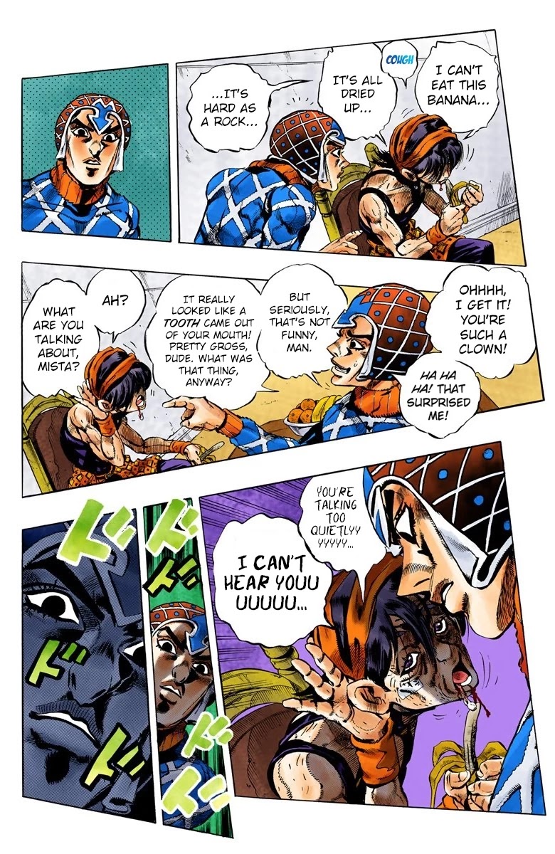 JoJo's Bizarre Adventure Part 5 - Vento Aureo (Official Colored) Chapter 49 page 14 - Chapter 49: The Grateful Dead Part 1