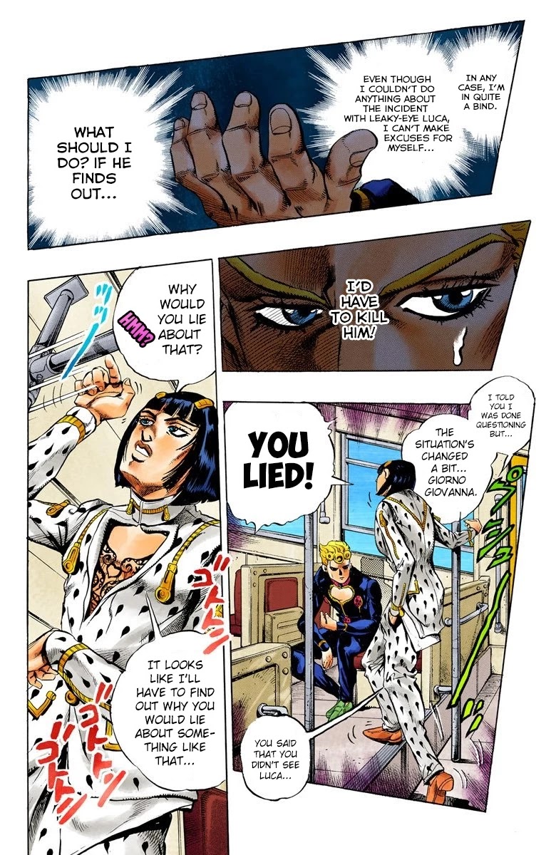 JoJo's Bizarre Adventure Part 5 - Vento Aureo (Official Colored) Chapter 5 page 13 - Chapter 5: Buccellati's Coming! Part 2