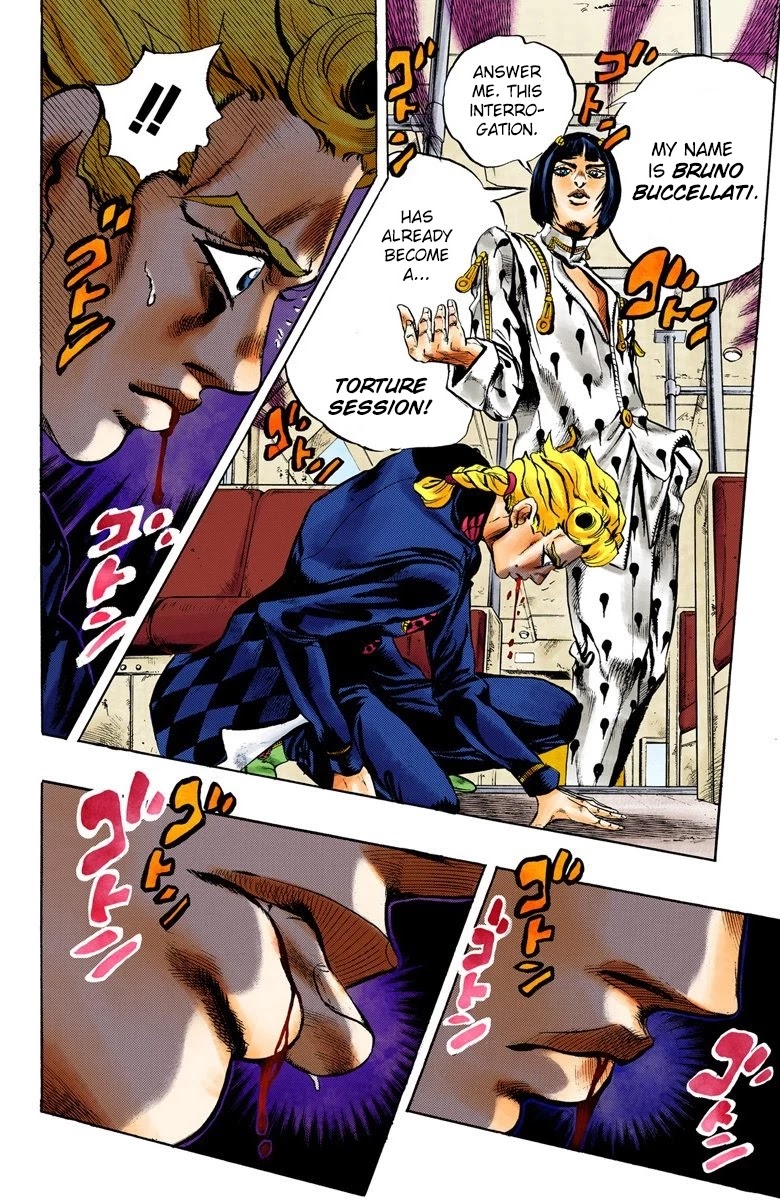 JoJo's Bizarre Adventure Part 5 - Vento Aureo (Official Colored) Chapter 5 page 15 - Chapter 5: Buccellati's Coming! Part 2